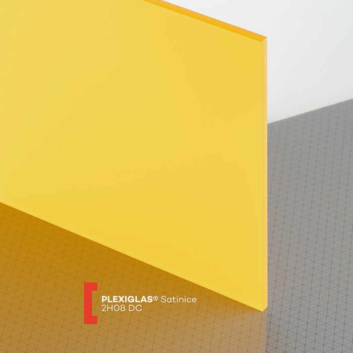Plexiglas GS Satinice mandarin 2H08 DC zweiseitig satiniert SK-Folie 3.050 x 2.030 x 6 mm