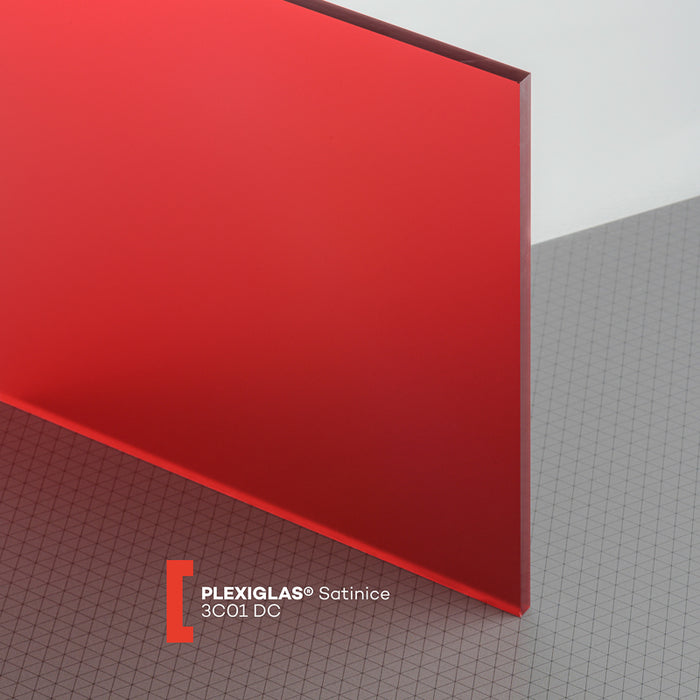 Plexiglas GS Satinice cherry 3C01 DC zweiseitig satiniert SK-Folie 3.050 x 2.030 x 6 mm