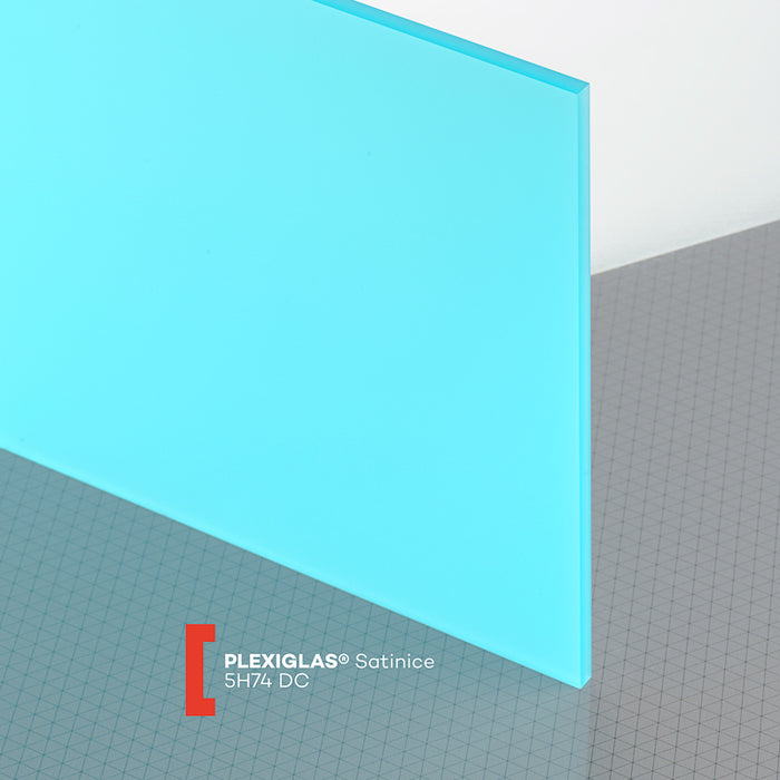 Plexiglas GS Satinice laguna 5H74 DC zweiseitig satiniert SK-Folie 3.050 x 2.030 x 6 mm