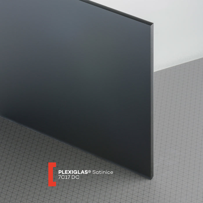 Plexiglas GS Satinice carbon 7C17 DC zweiseitig satiniert SK-Folie 3.050 x 2.030 x 6 mm