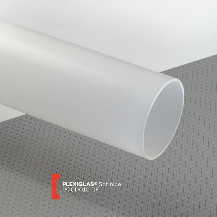 Plexiglas XT Satinice Rohr durchgeperlt 0D010 DF farblos 150 / 144 x 3 mm 2.000 mm