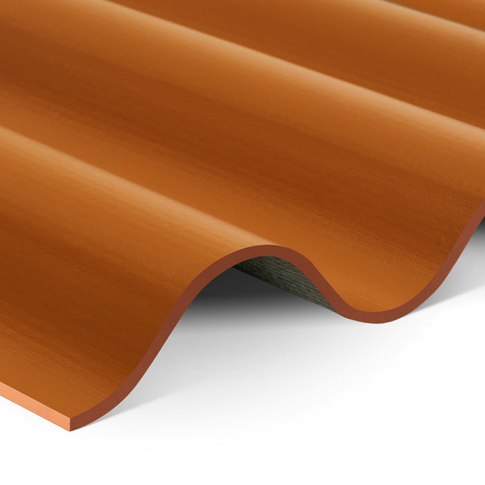 Swisspearl Sinus-Wellplatte 177/51 vorperforiert ziegelrot 403 2.000 x 918 mm